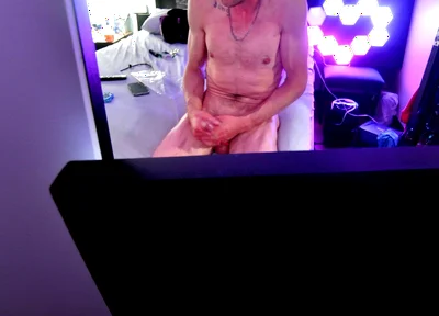 Nice Mood Setting as I Sit Back so You Can See My Balls and Bust at End