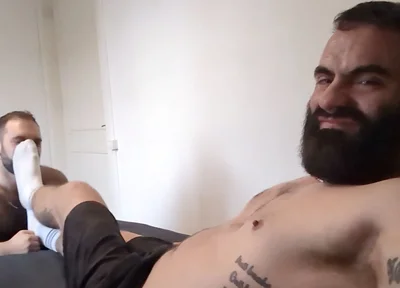 Bearded Master's Extreme Domination on Hairy Gorilla. Spit, Bondage, Rimming, Anal Training, Hummiliation.