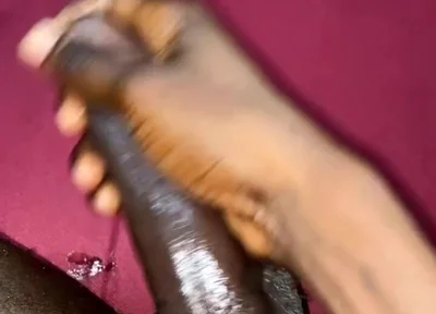 Thug Stroking His Big Black Cock