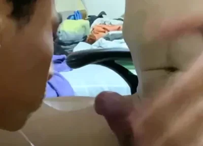 Caught Jerking Deepthroat Surprise to Desk Gape Fest
