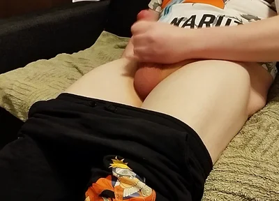 Chubby Nerd Boi Watches Porn and Cums Twice