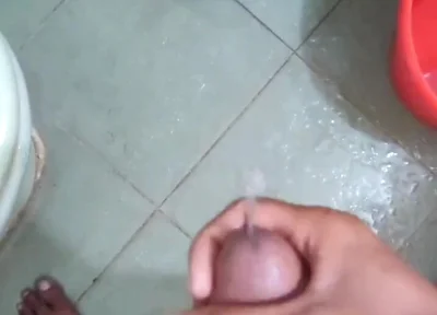 Bengali Boy's Solo Masturbation in the Bathroom
