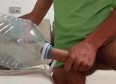 I Put My Huge Lubricated Cock Inside the Bottle and It Felt Like I Was Fucking You!