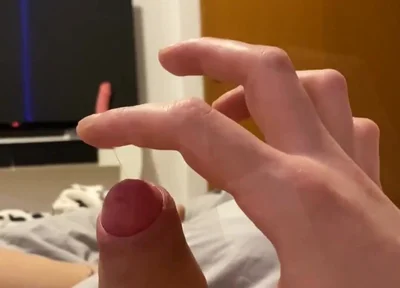 Playing with That String of Cum
