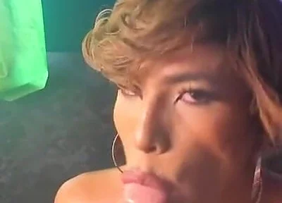 Femboy Gigi Prince Looks in the Mirror and Bounces Dildo in His Mouth and Ends up in His Throat