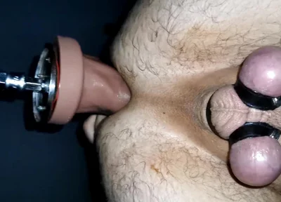 Fuckmachine Fucks My Ass Deep with Huge Dildo