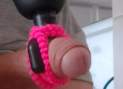 A Massage Toy Milks My Cock to a Pulsating Orgasm