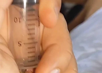 First Hardcore Cum Extraction in Syringe Part 1