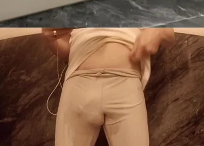 I Couldn't Hold It - Wetting Myself in Gym Outfit - Front View and POV