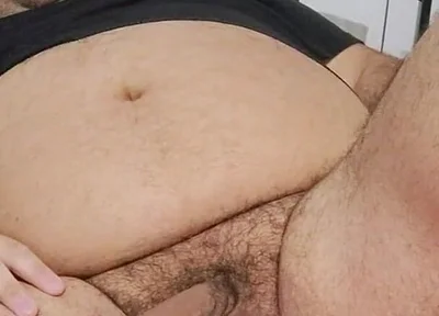 Fat Guy Moves His Pig's Belly