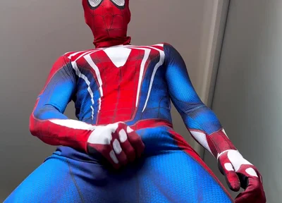Peter Parker? Horny Spiderman Shoots Webs of Semen