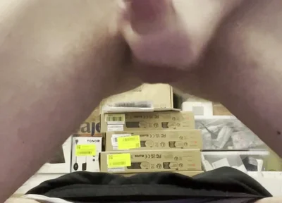 Amateur Twink Cumming Hard and Fucking Himself with a Huge 21cm Dildo