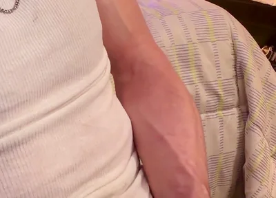 Watch as I Jerk off with Beater on Bust Big Close up of It