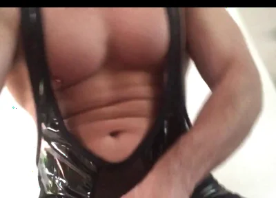 Latex Jumpsuit Workout