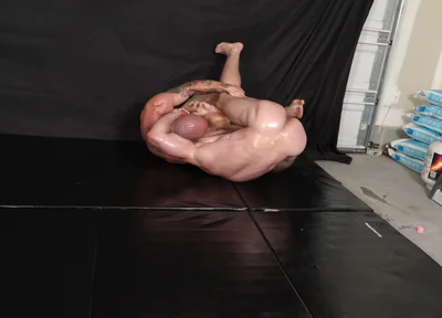 Oiled Nude Muscle Wrestling