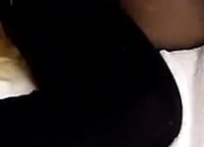 Fucking My Stepsister in Black Stockings! Cumming Inside Her with a Condom!
