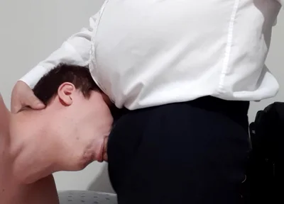 Stepdaddy Getting a Blowjob Before Work.