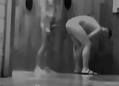 Amateur Guys Caught Having Fun in the Gym's Public Shower
