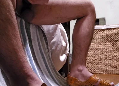 Masturbating While Wearing Huaraches Sandals