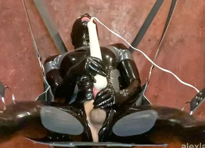 Vibrator Play in the Sex Swing - Alex Latex