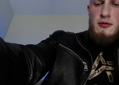 Leather Alpha Male Masturbation and Cum on Feet