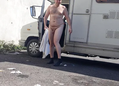 All Naked in Street