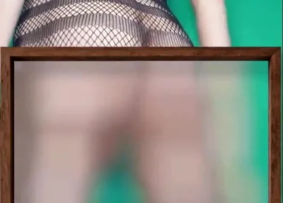 Fishnet Dress with and Without Some Panties