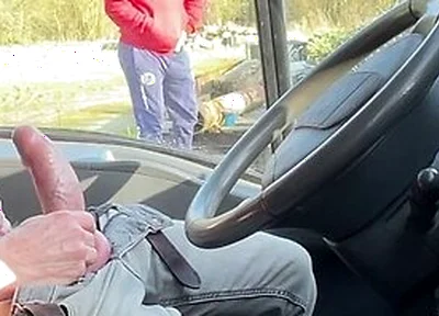 Daytime Truck Stop Meeting Inside My Truck With A Curious Encounter