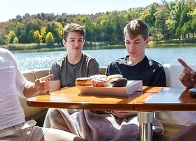 Stepdads Jax Thirio & Dalton Riley Take Turns Pounding Their Twink Stepsons On A Boat