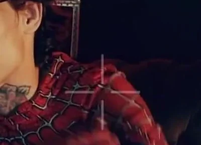 Spider Man Costume. Bottom Boy a Pose. Ass Hole