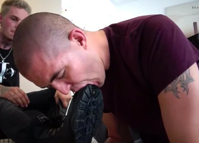 Master boots licking