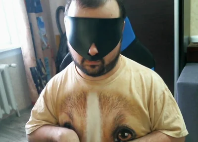 Disabled Person Trains His Mouth Before a Blowjob