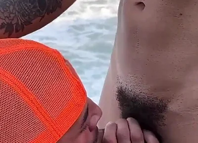 Public Gay Group Bareback Sex Beach Bangout!