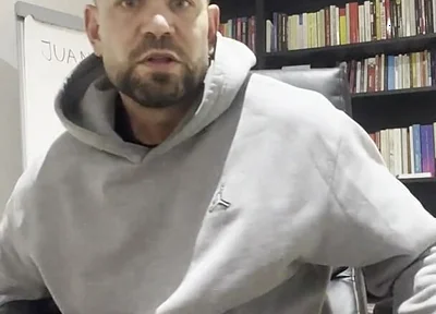 Young Man Masturbates in His Office