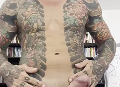 Young Man Masturbates in the Office