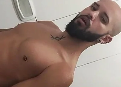 Trucker Jerking off Twink in the Shower