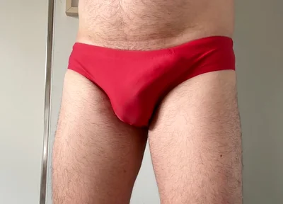 Red Speedo Filled with My Cum