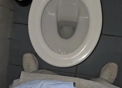 Phantomgentx - Hairy Muscular Hunk Moans Loud and Jerks in Public Toilet