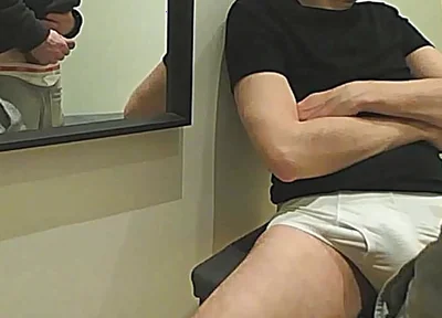 Amateur Boy Pees a Few Drops on His Flatmate's White Briefs