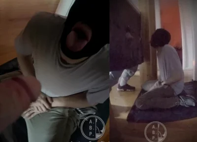 Amateur Boy Ordered to Get on His Knees, Blindfolded, and Pissed in His Mouth Through a Gloryhole