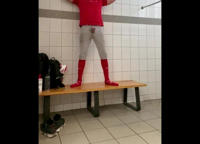 Alpha Fun in the Locker Room with Jockdad87 in Baseball Gear