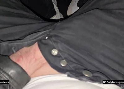 Horny Boy in Leather Jacket Jerks Off in Friend’s Car - PhantomGentX