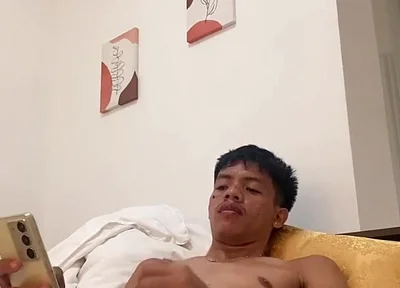 Filipino Twink Gets Hard, Jerking off to Explosive Cumshot