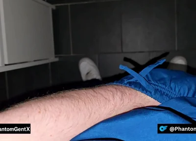 German Doctor Sneaks to Toilet and Jerks Out His Secret