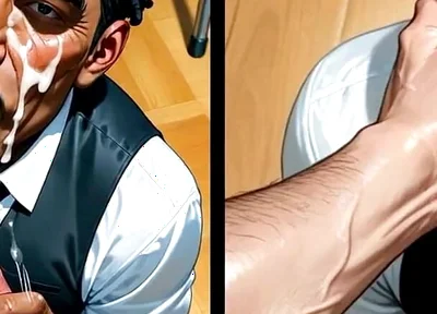 Black Waiter Sucks the Dicks of Customers and Kitchen Colleagues in Front of Everyone. Slide Pics Compilation Hentai