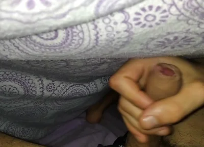 Boy Moaning and Jerking Good Wet Cock, in the Morning Under the Sheets! Better a Blowjob, Will You G