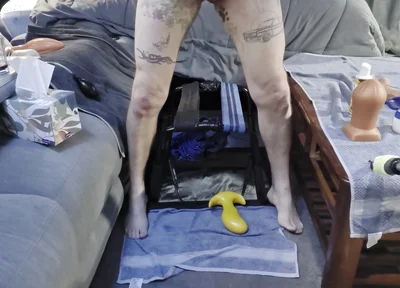 Butt slut ryan743 bounces on big dildo