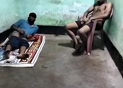 I show my gay friend straight porn he was more interested in me! and jerk my cock