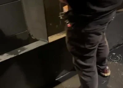 Boy Enters the Clubs Toilets and Catch a Guy Ready to Pee