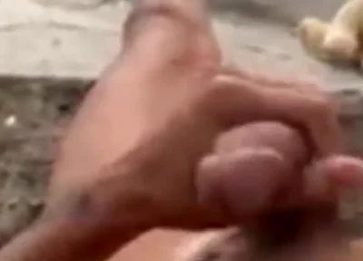 A Cumshot to Relieve Stress in the Backyard